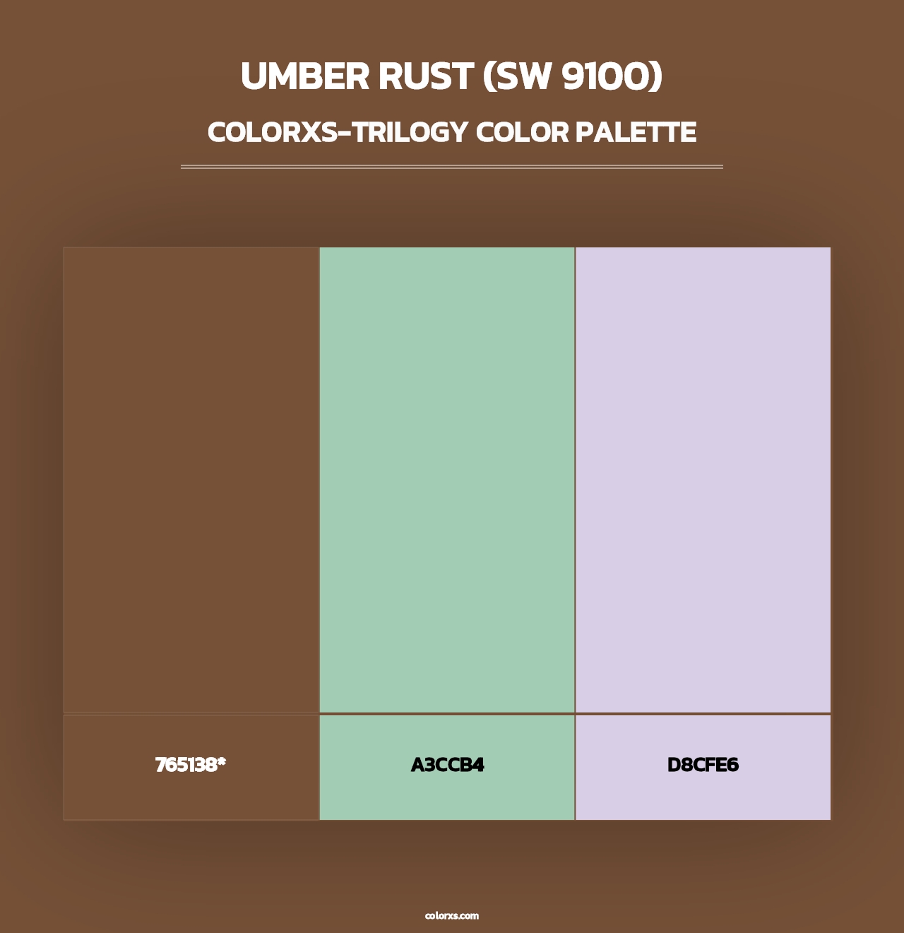 Umber Rust (SW 9100) - Colorxs Trilogy Palette
