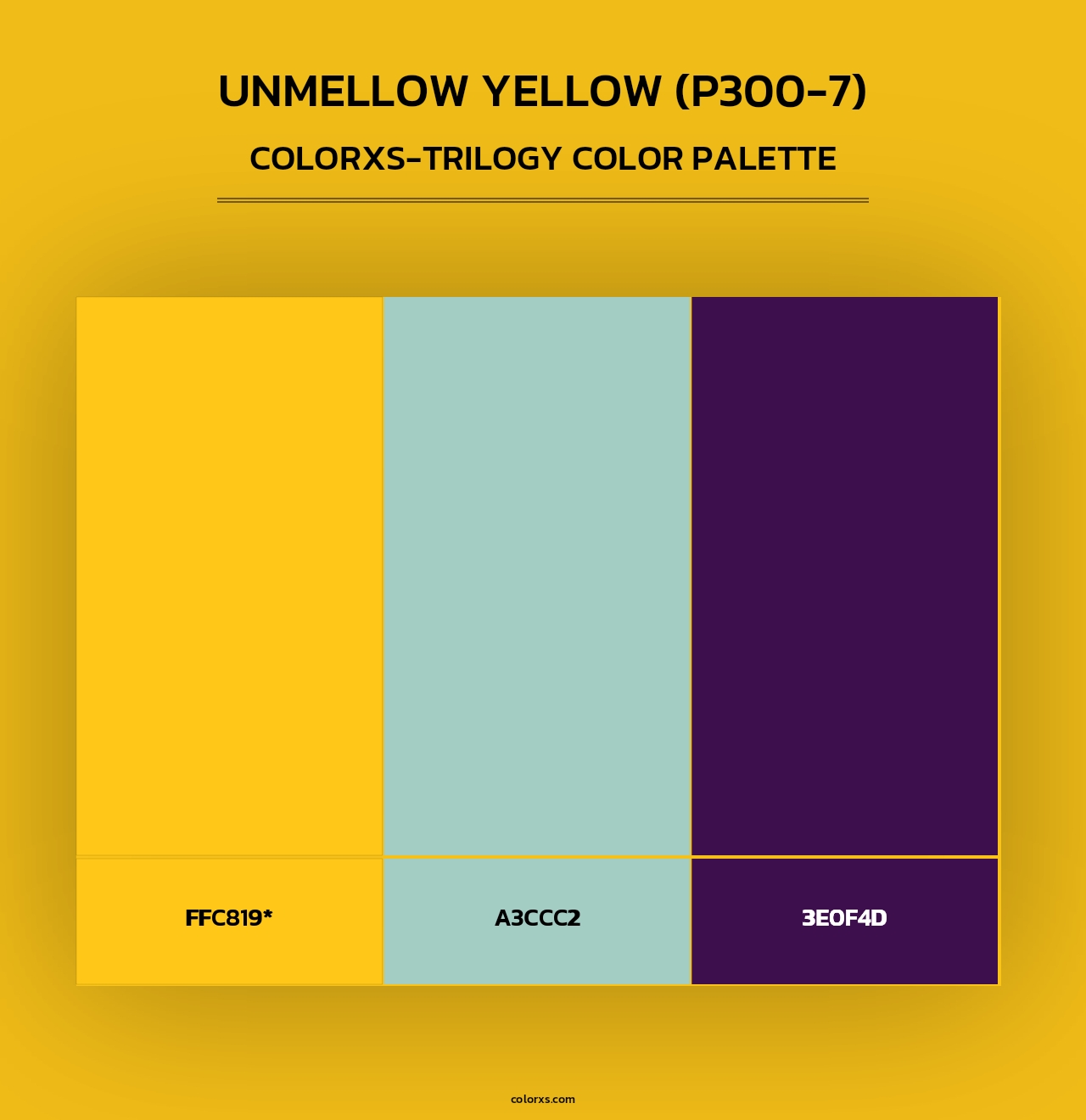 Unmellow Yellow (P300-7) - Colorxs Trilogy Palette