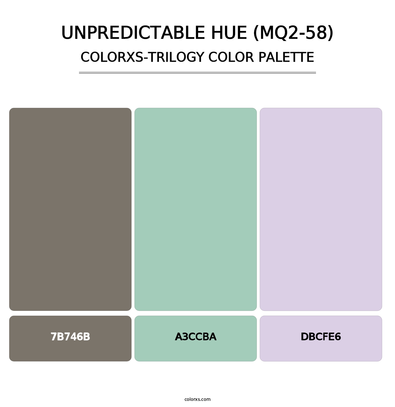 Unpredictable Hue (MQ2-58) - Colorxs Trilogy Palette
