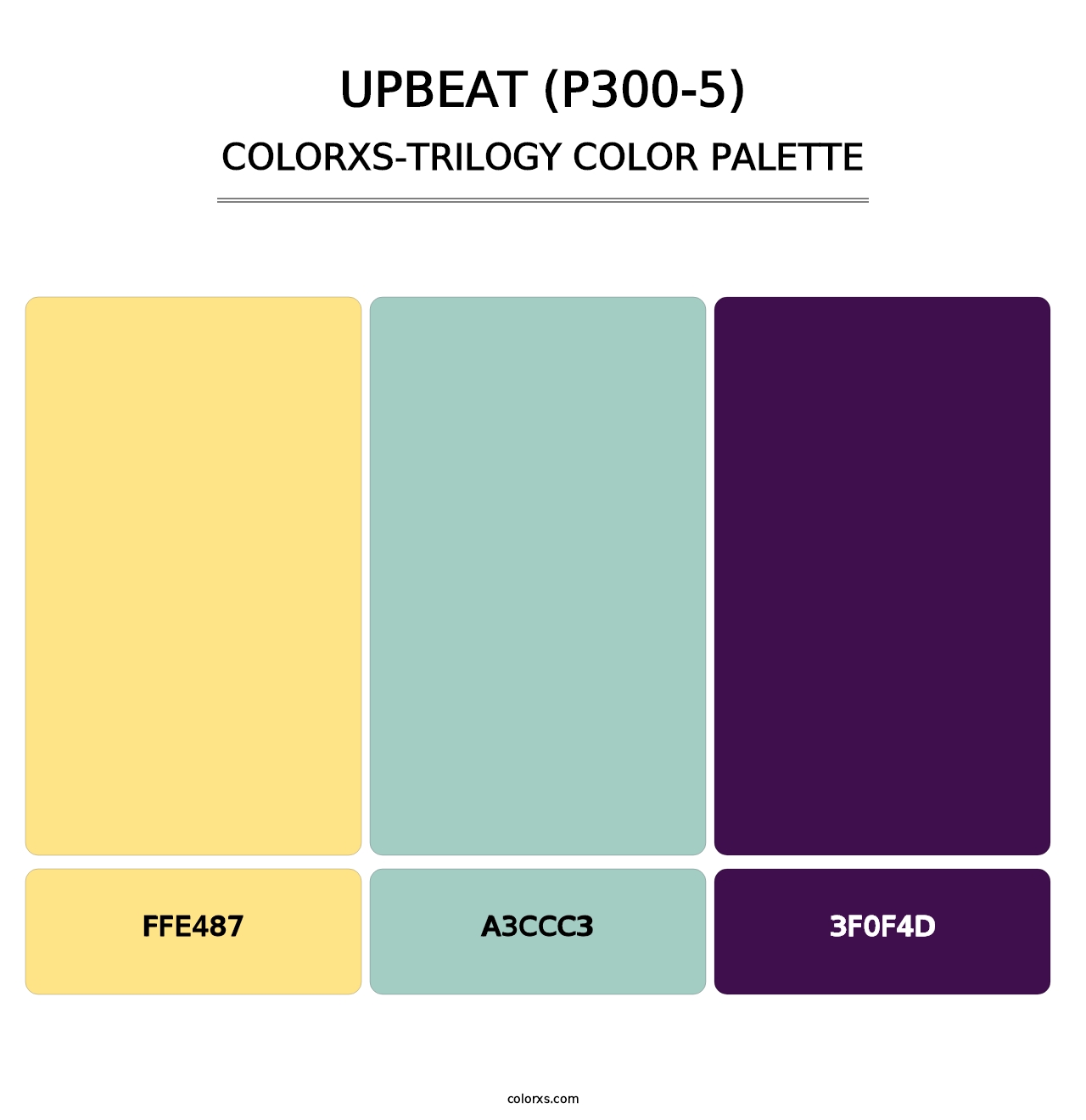 Upbeat (P300-5) - Colorxs Trilogy Palette
