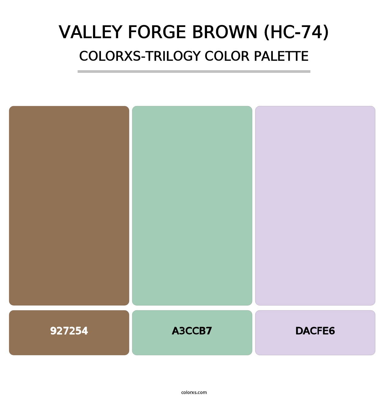 Valley Forge Brown (HC-74) - Colorxs Trilogy Palette
