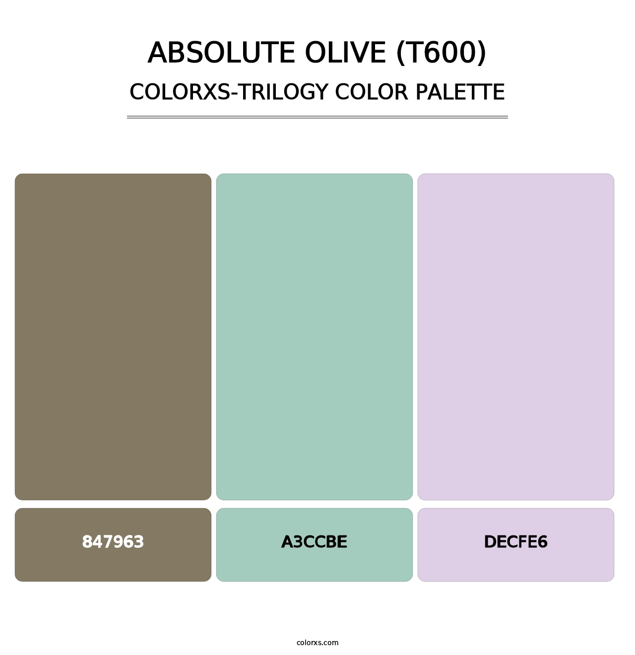 Absolute Olive (T600) - Colorxs Trilogy Palette