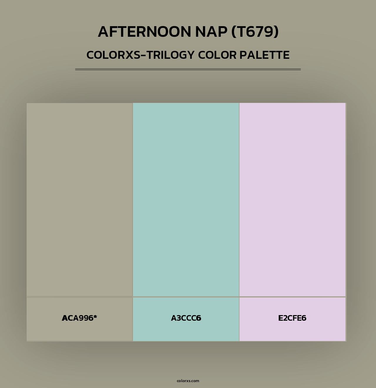 Afternoon Nap (T679) - Colorxs Trilogy Palette
