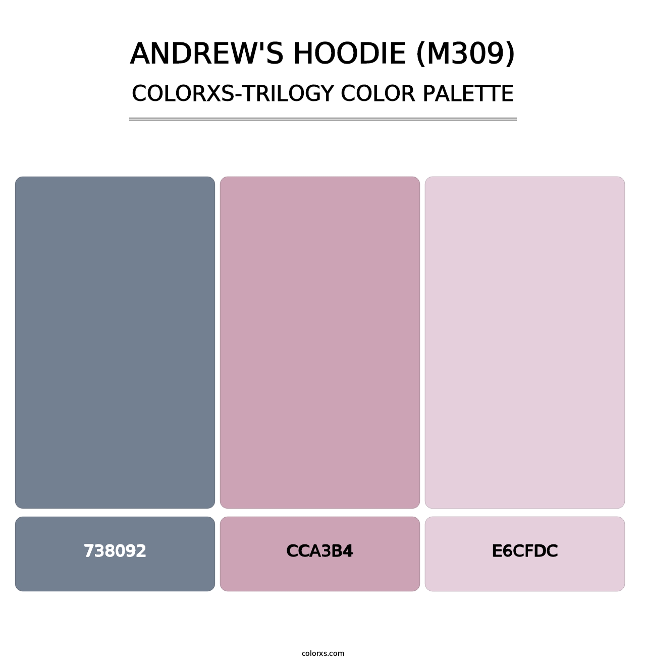 Andrew's Hoodie (M309) - Colorxs Trilogy Palette