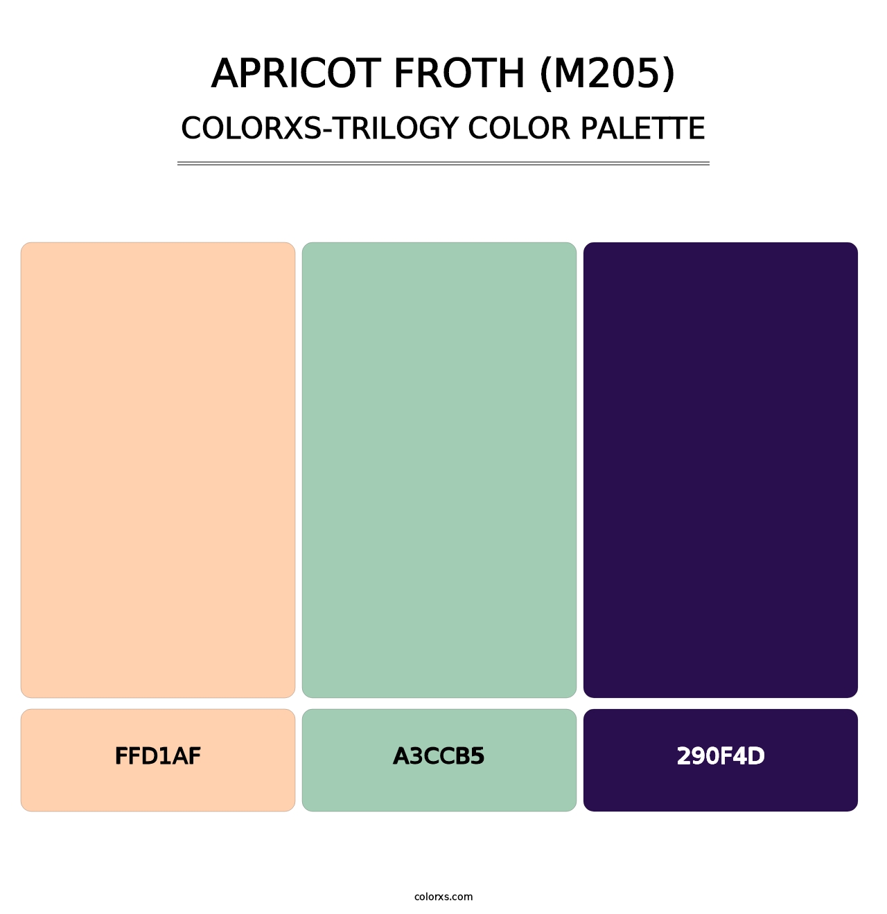 Apricot Froth (M205) - Colorxs Trilogy Palette