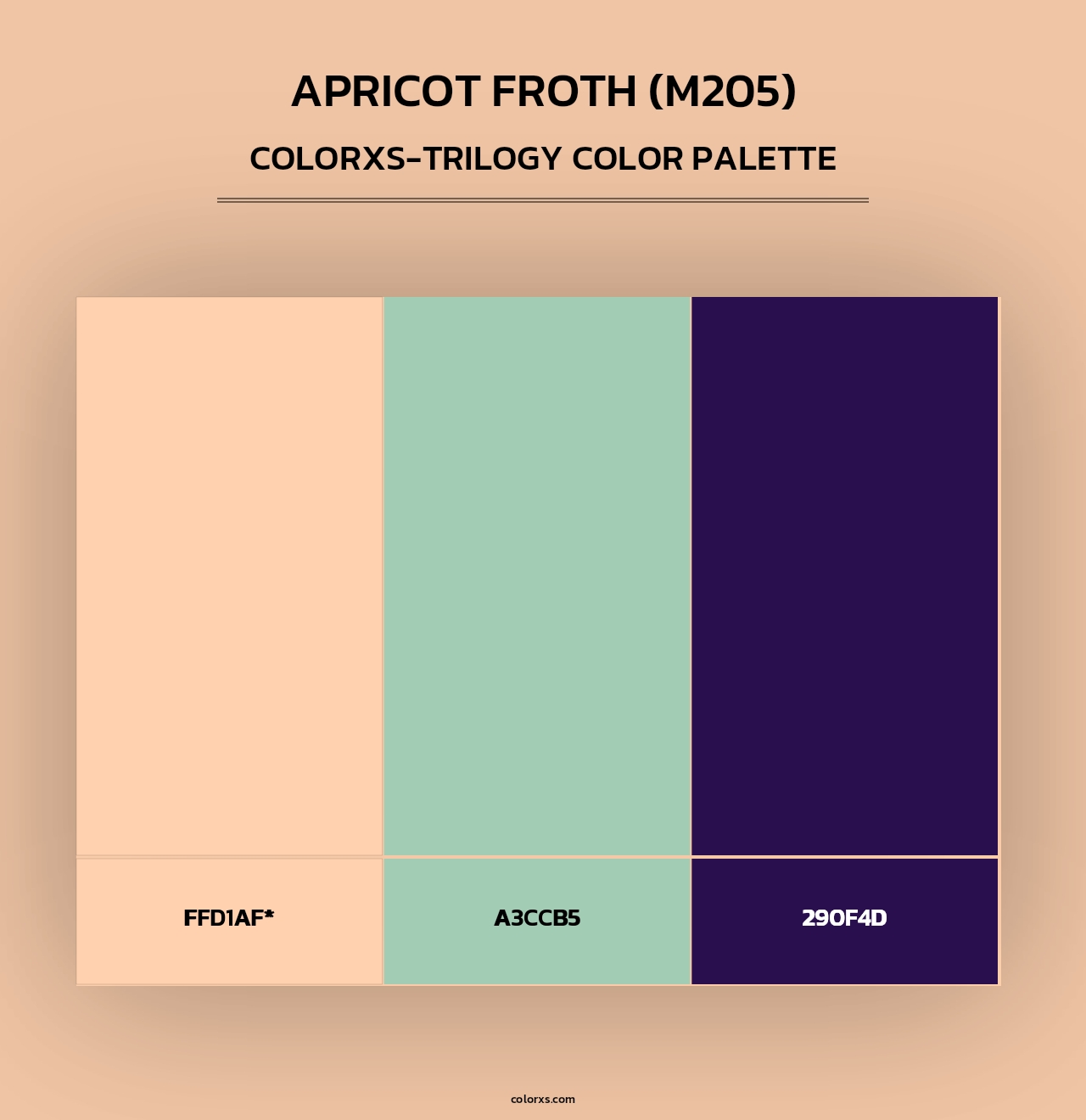 Apricot Froth (M205) - Colorxs Trilogy Palette