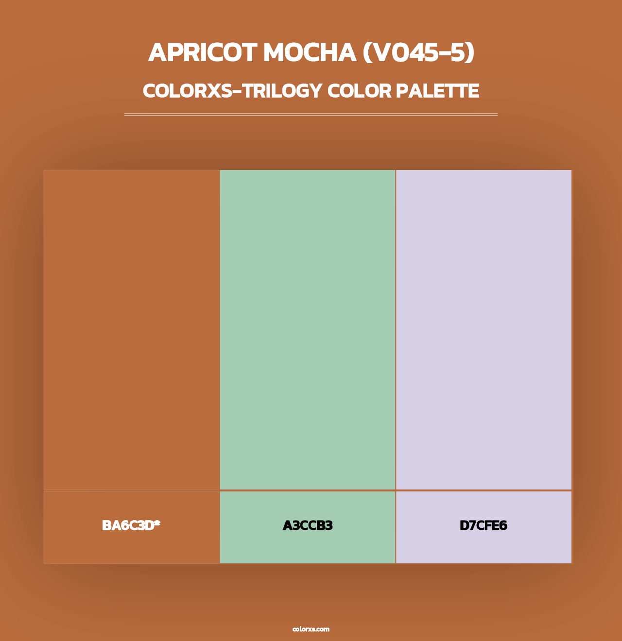 Apricot Mocha (V045-5) - Colorxs Trilogy Palette
