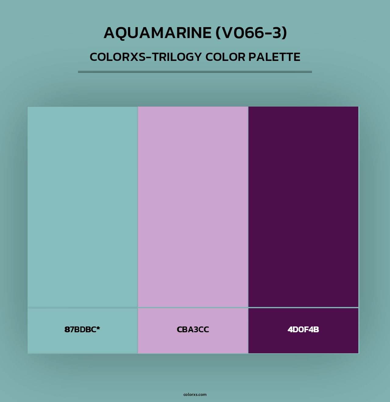 Aquamarine (V066-3) - Colorxs Trilogy Palette