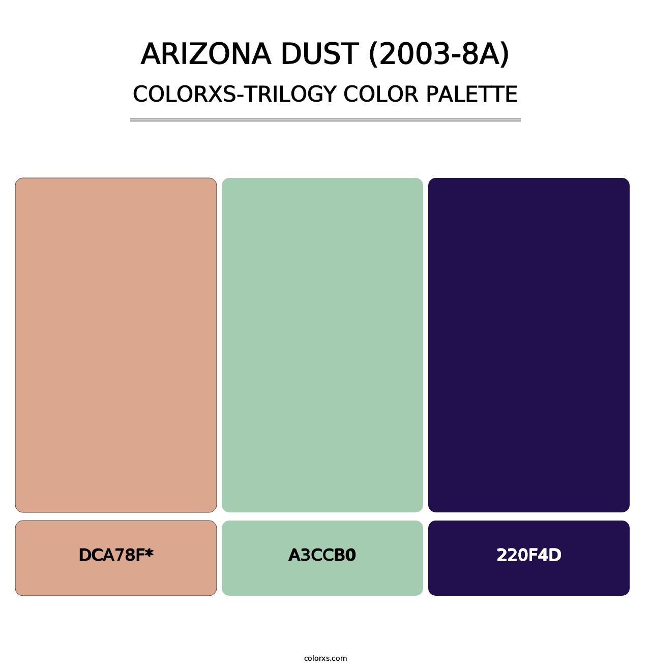 Arizona Dust (2003-8A) - Colorxs Trilogy Palette