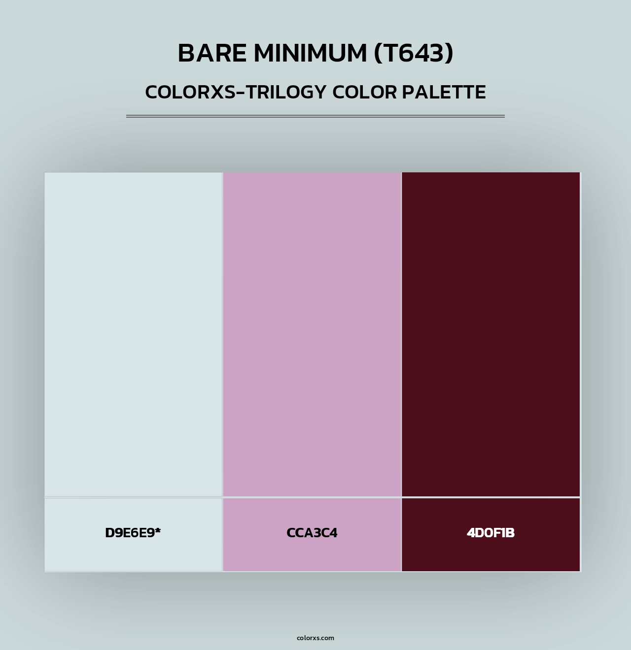 Bare Minimum (T643) - Colorxs Trilogy Palette