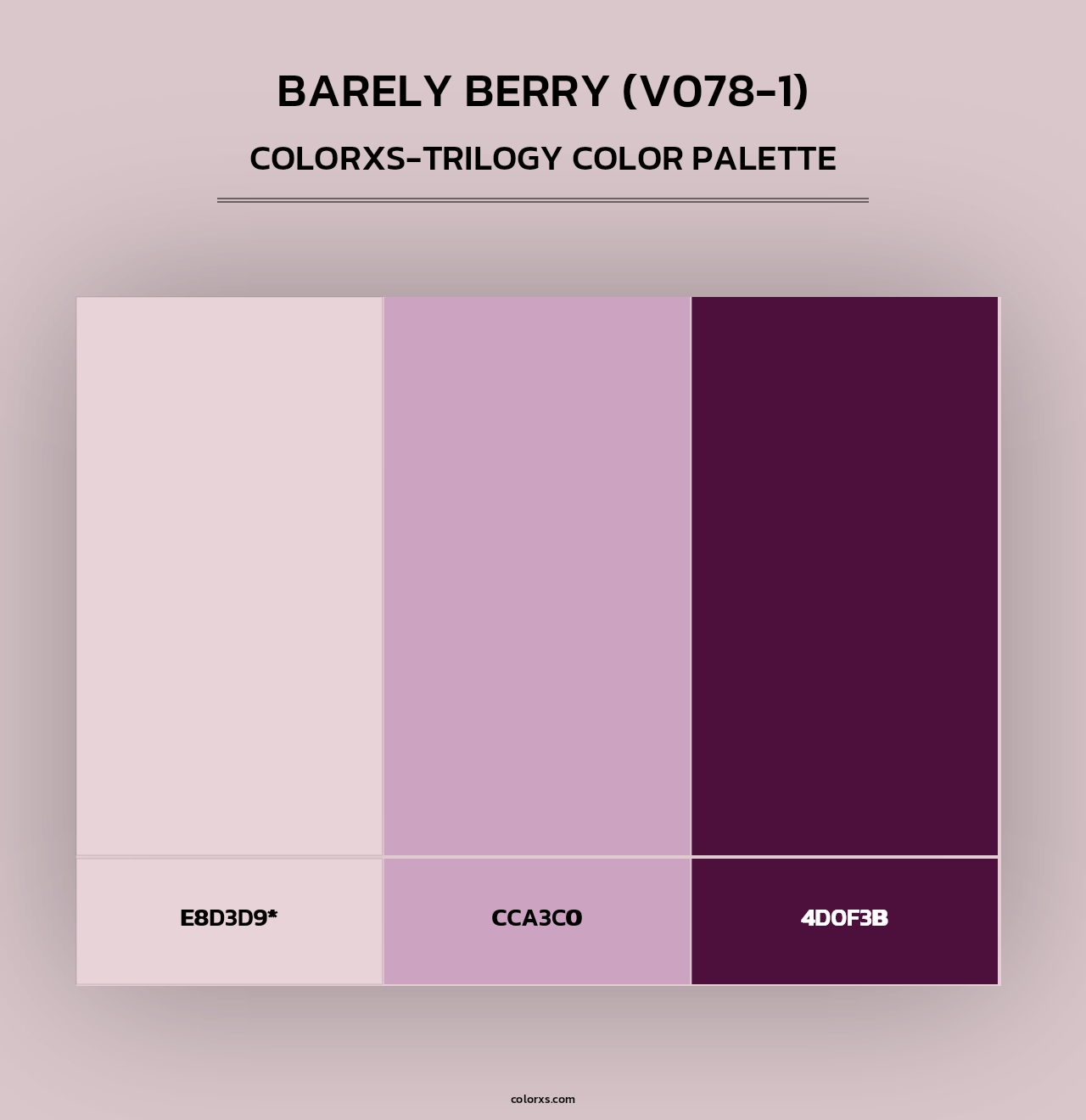 Barely Berry (V078-1) - Colorxs Trilogy Palette