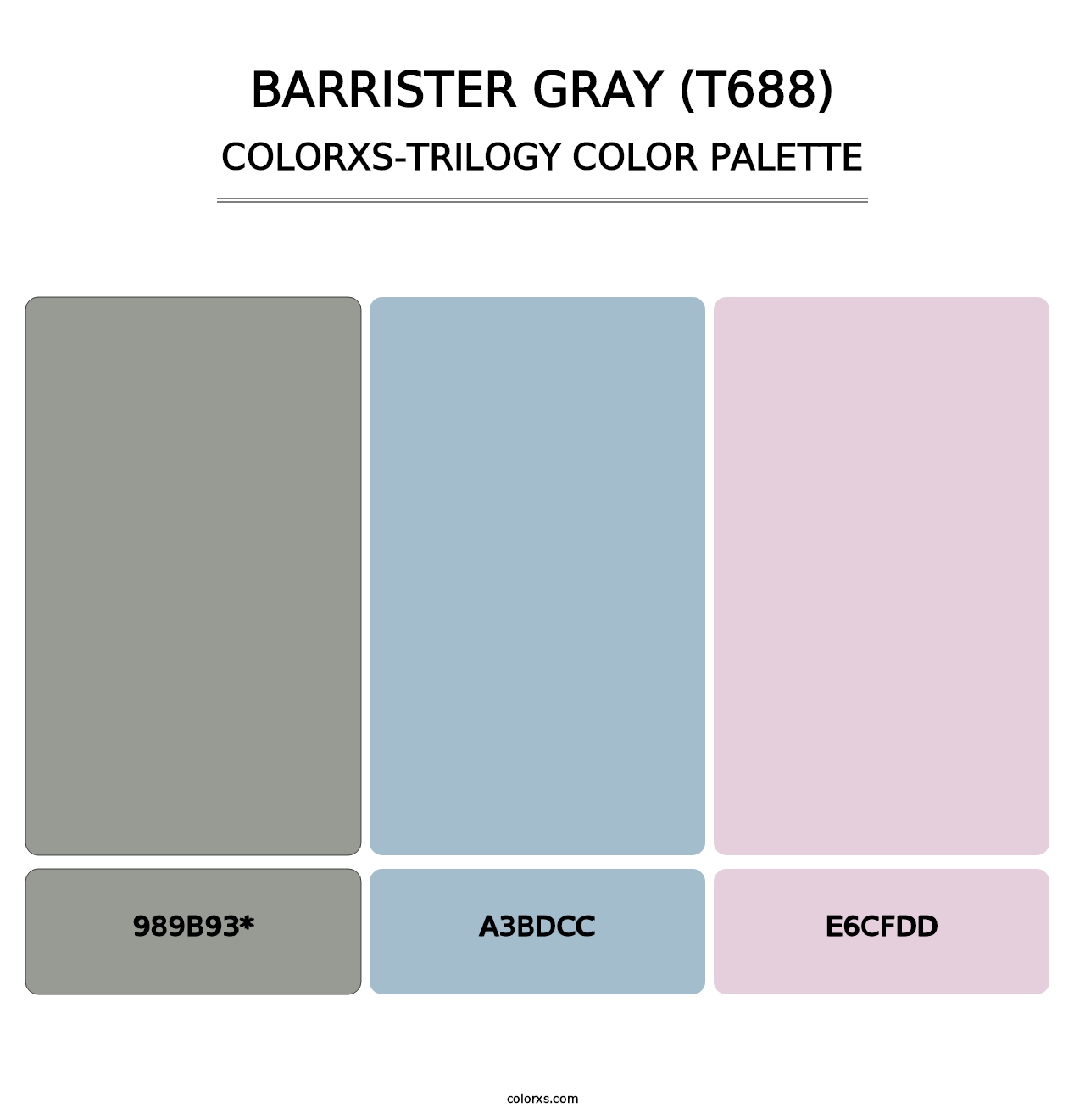 Barrister Gray (T688) - Colorxs Trilogy Palette