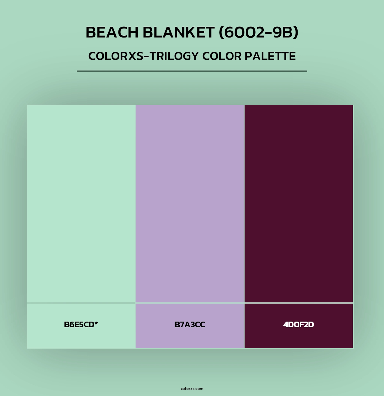 Beach Blanket (6002-9B) - Colorxs Trilogy Palette