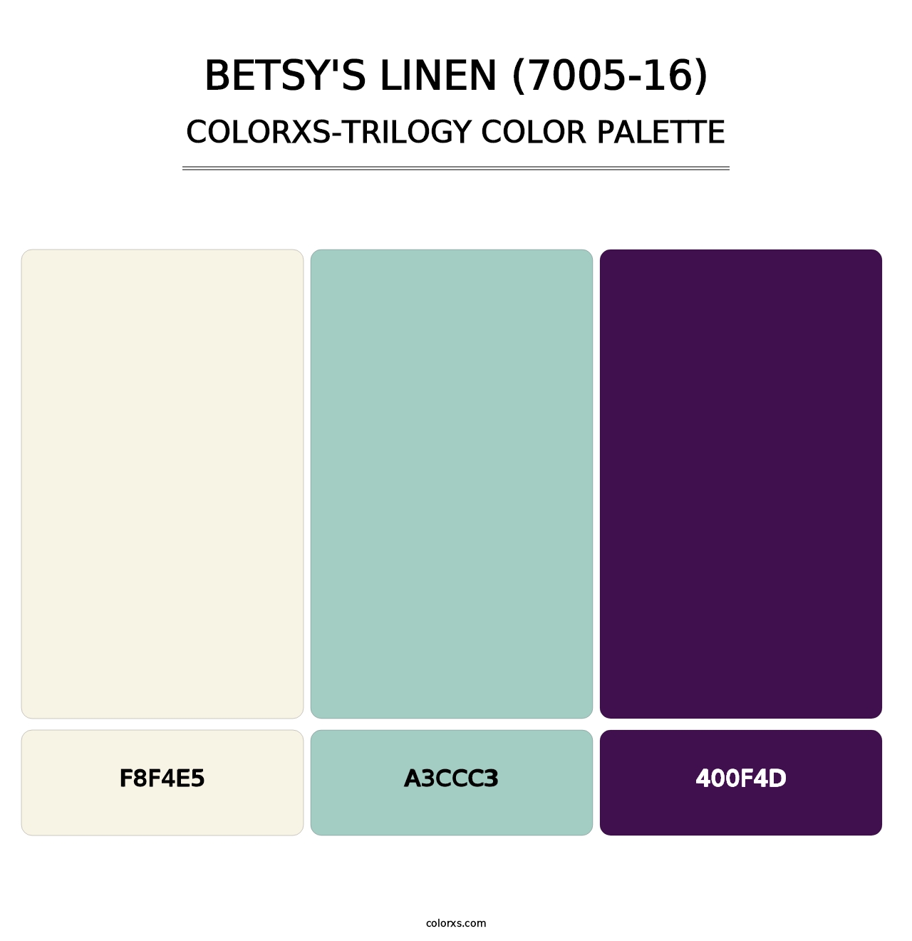 Betsy's Linen (7005-16) - Colorxs Trilogy Palette