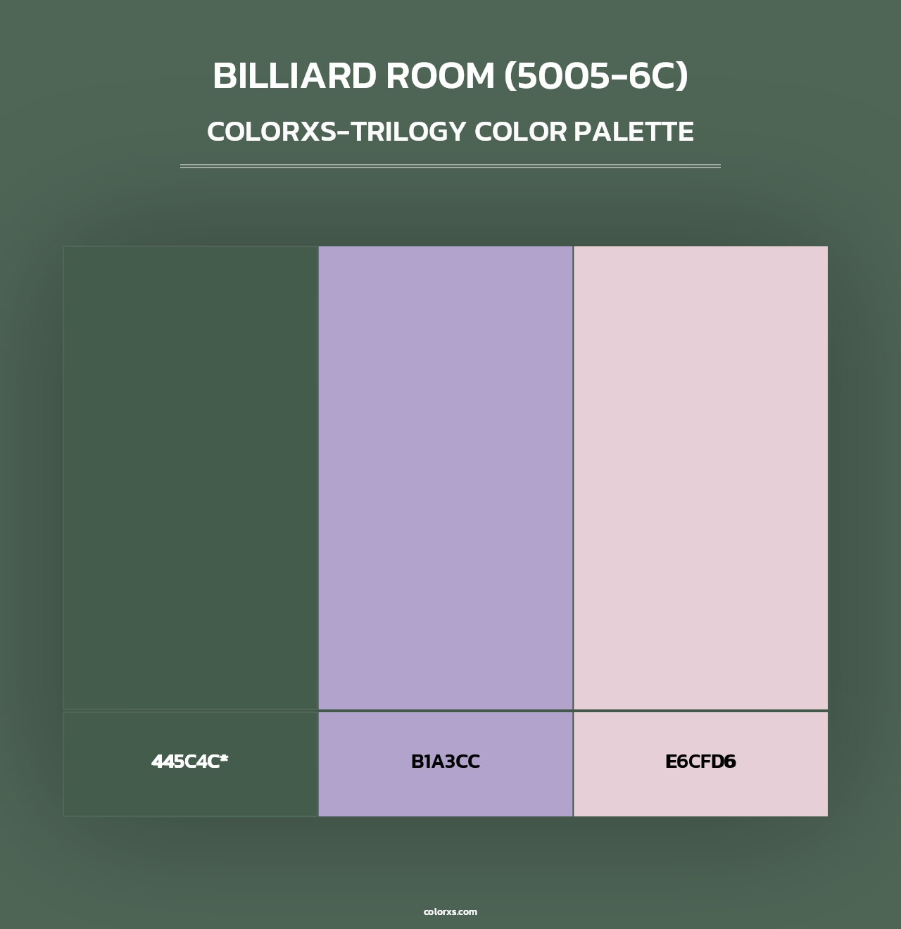 Billiard Room (5005-6C) - Colorxs Trilogy Palette