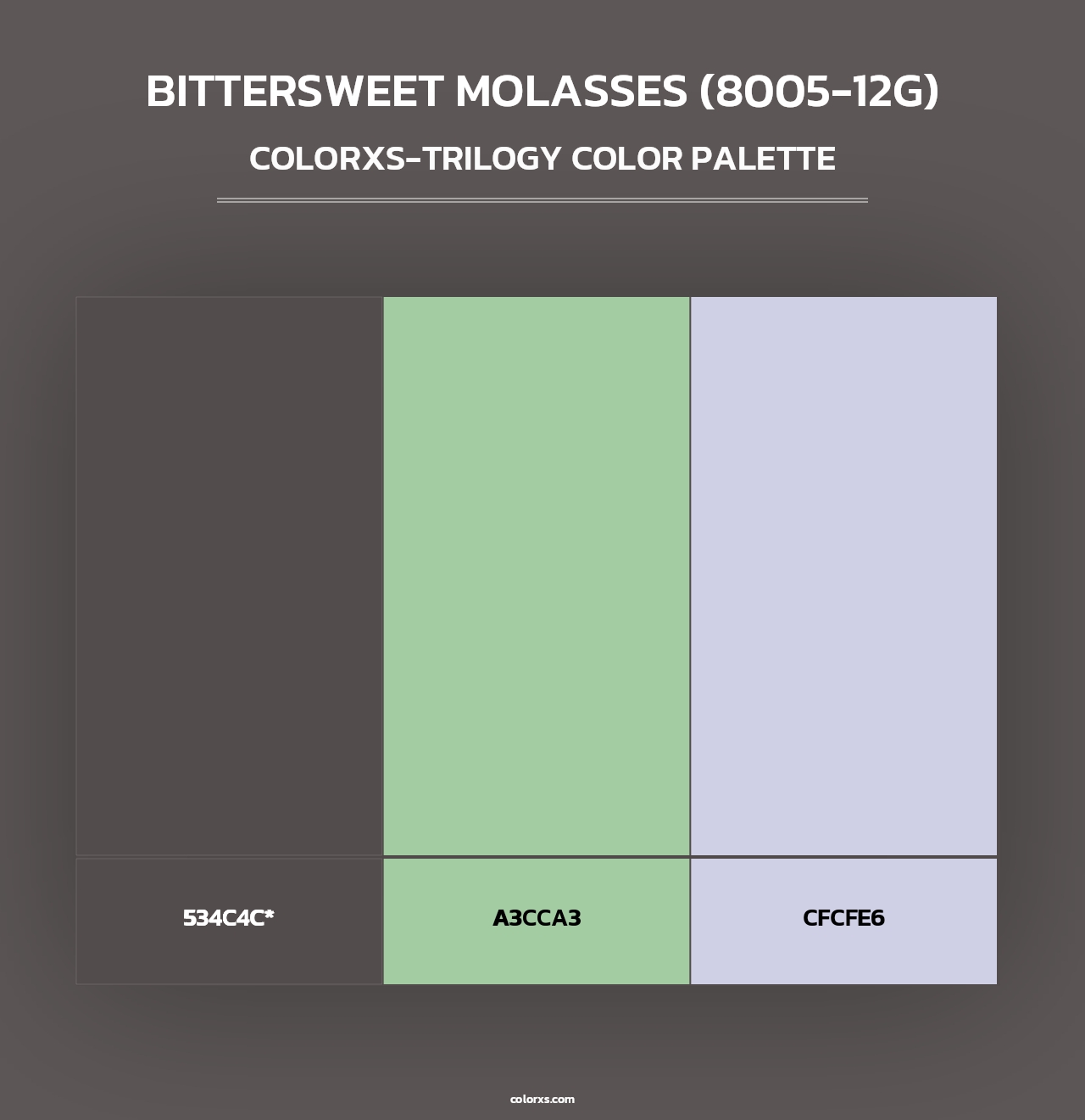 Bittersweet Molasses (8005-12G) - Colorxs Trilogy Palette
