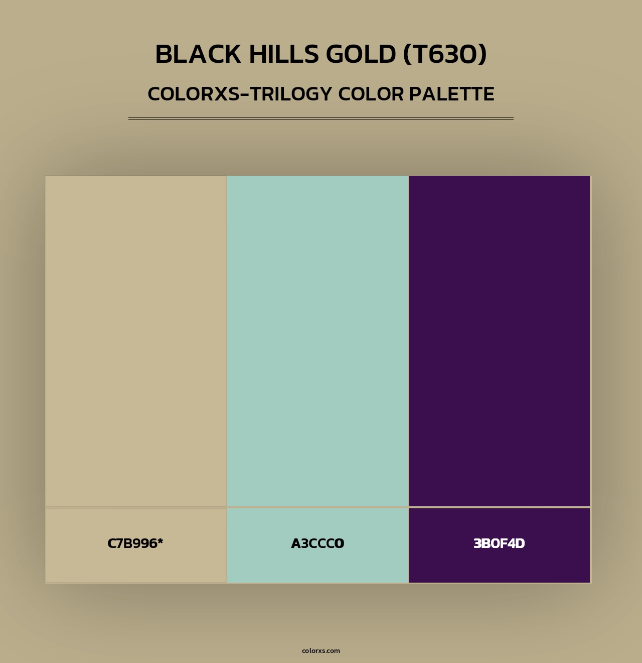 Black Hills Gold (T630) - Colorxs Trilogy Palette