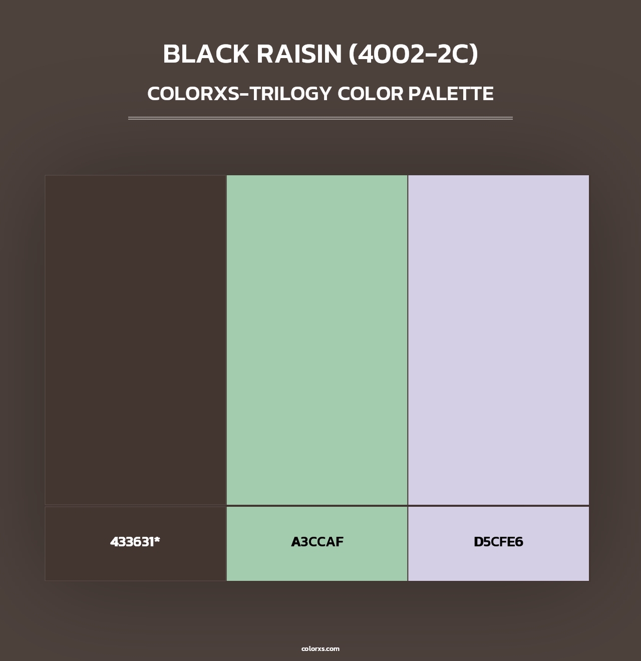 Black Raisin (4002-2C) - Colorxs Trilogy Palette