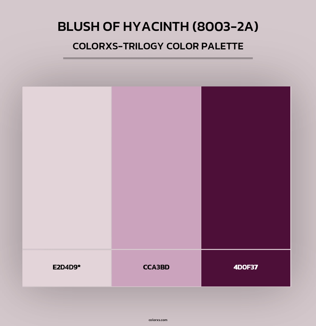 Blush of Hyacinth (8003-2A) - Colorxs Trilogy Palette