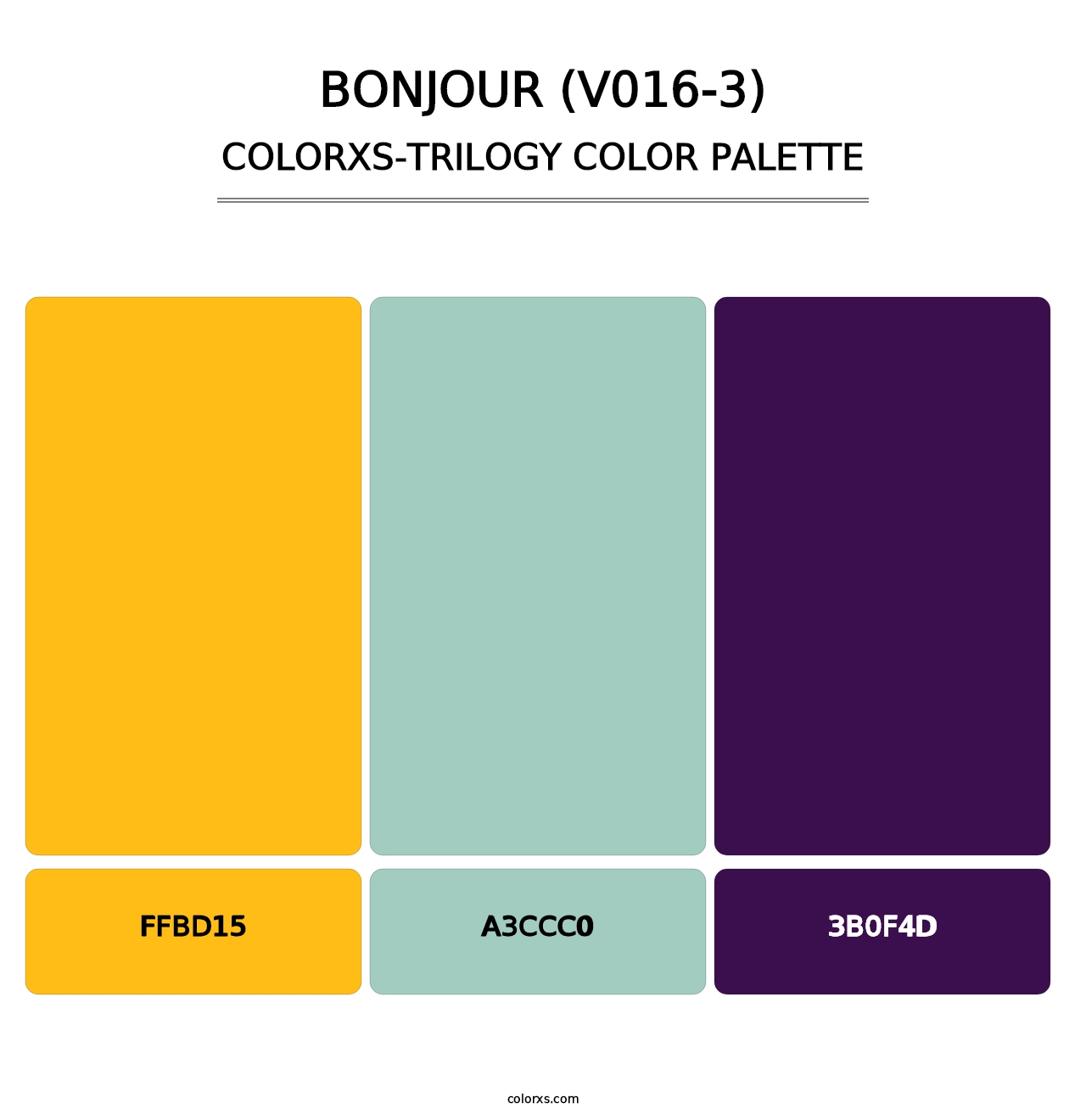 Bonjour (V016-3) - Colorxs Trilogy Palette