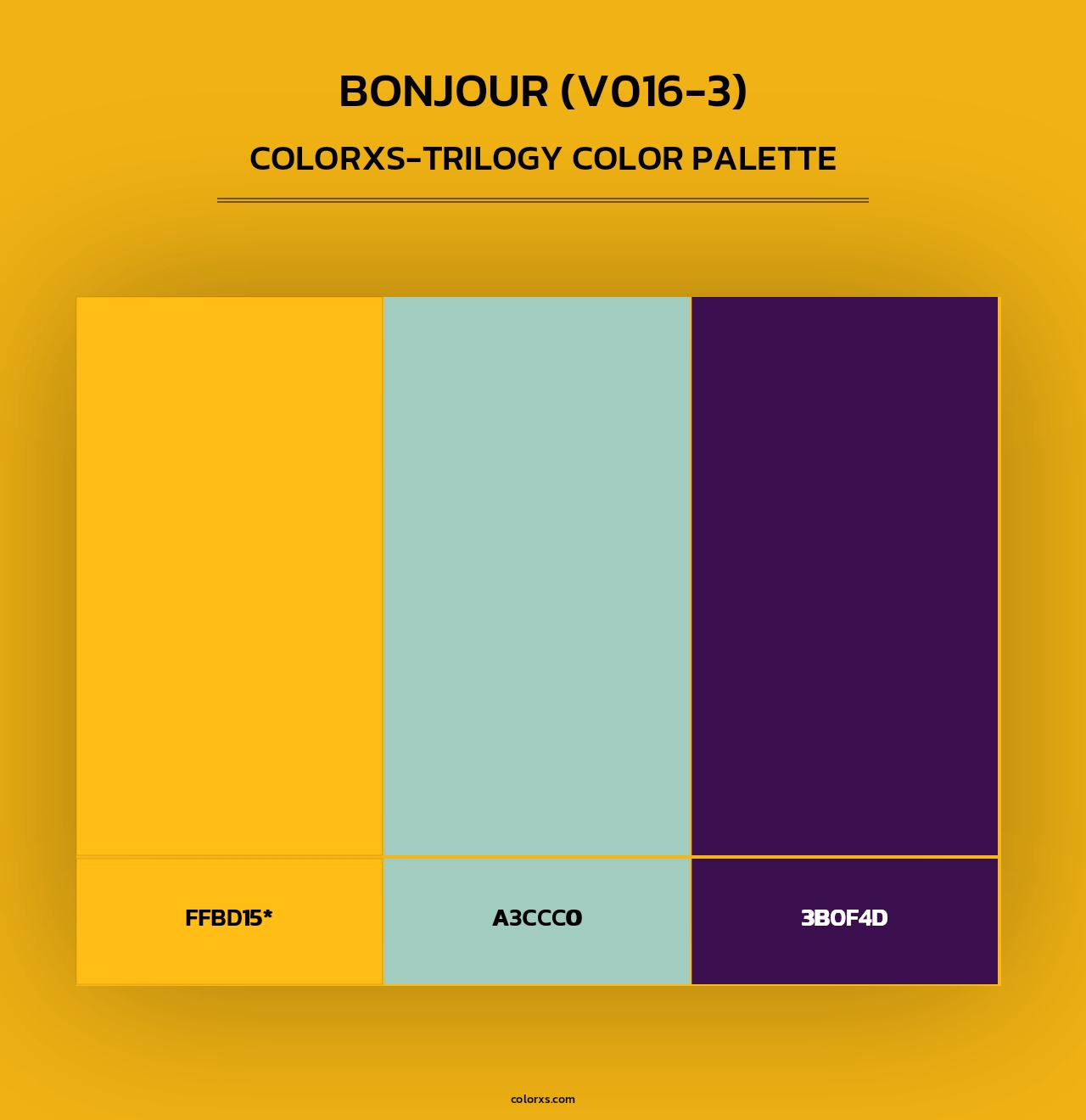 Bonjour (V016-3) - Colorxs Trilogy Palette