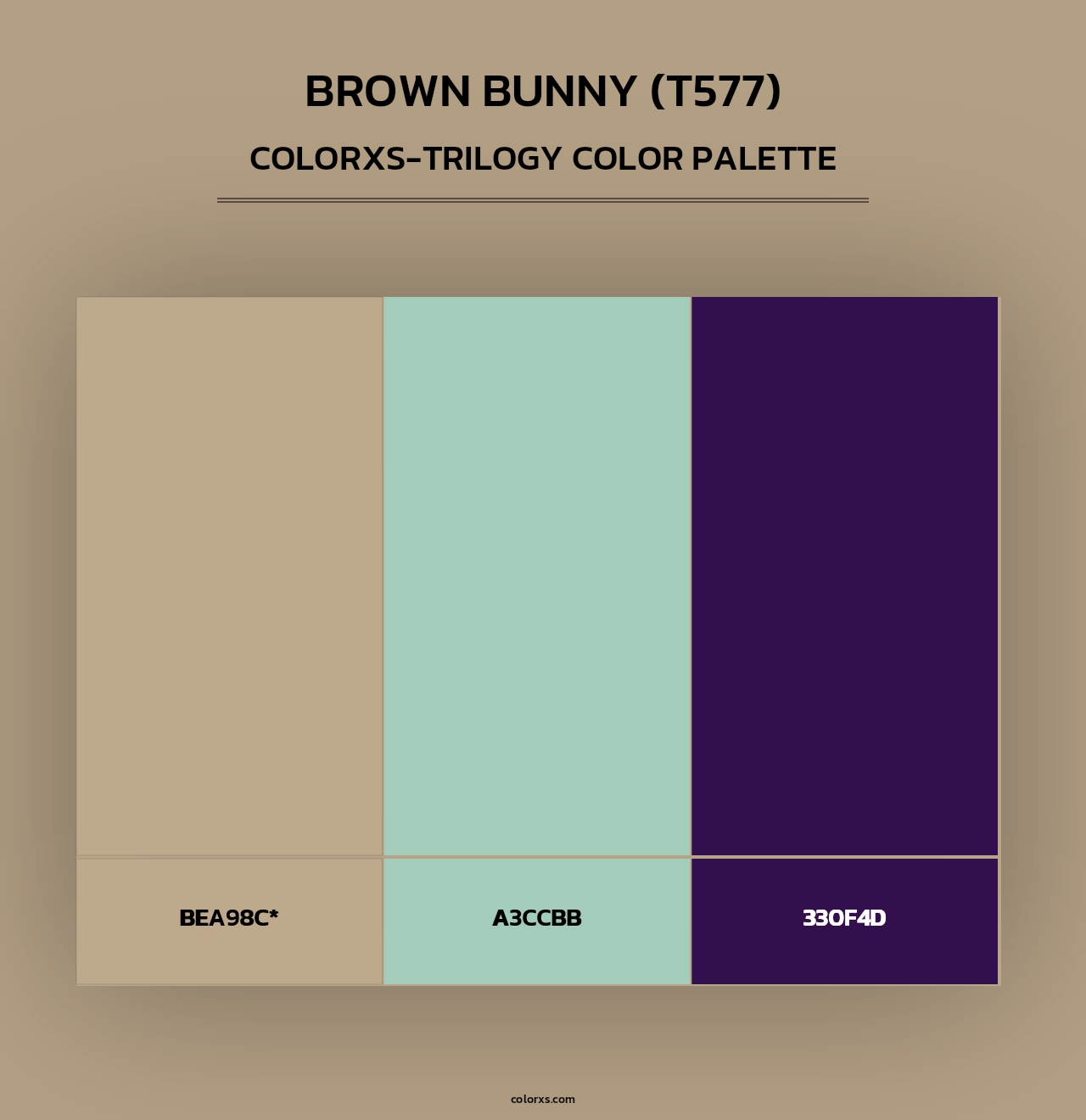 Brown Bunny (T577) - Colorxs Trilogy Palette