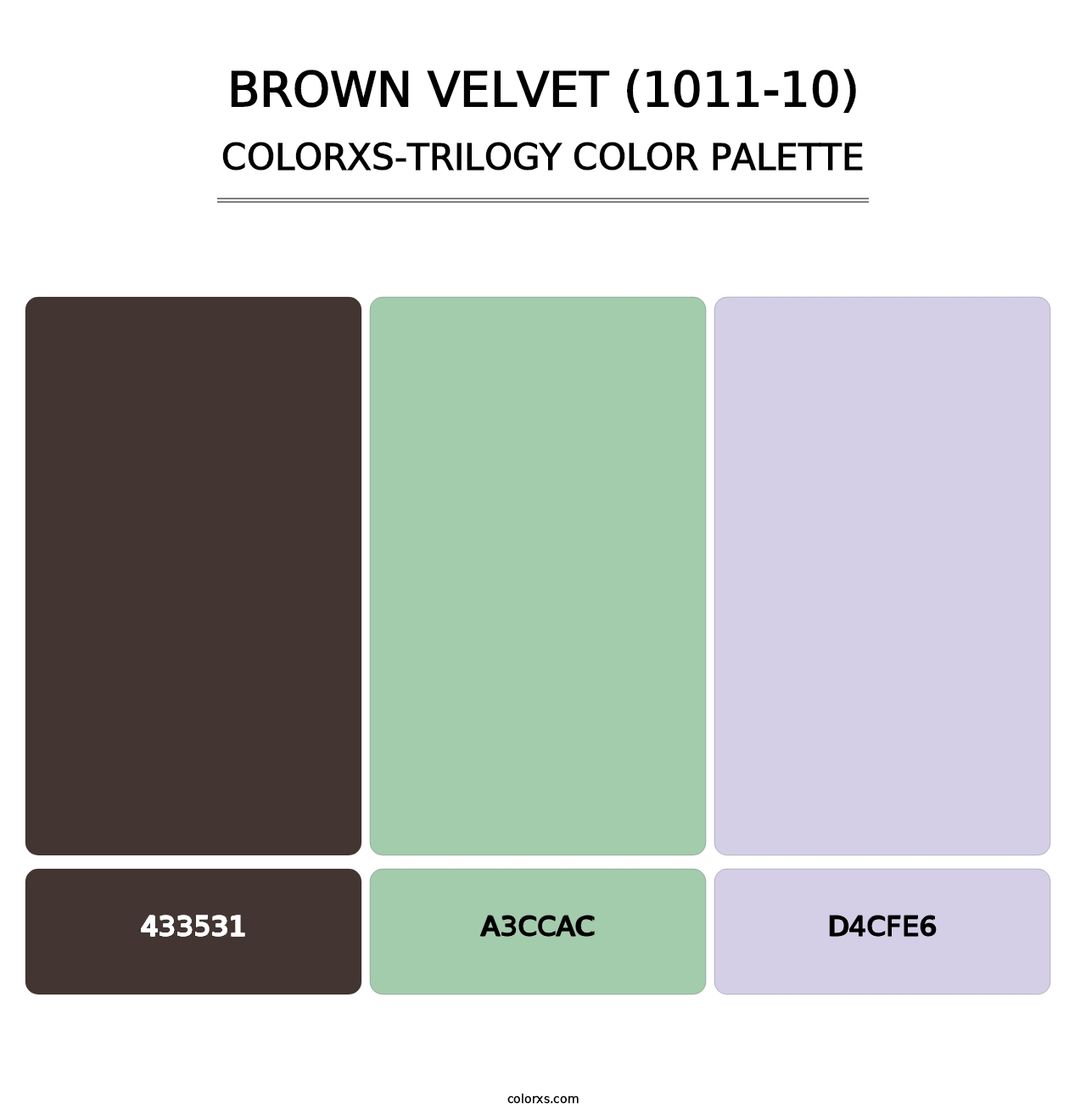 Brown Velvet (1011-10) - Colorxs Trilogy Palette