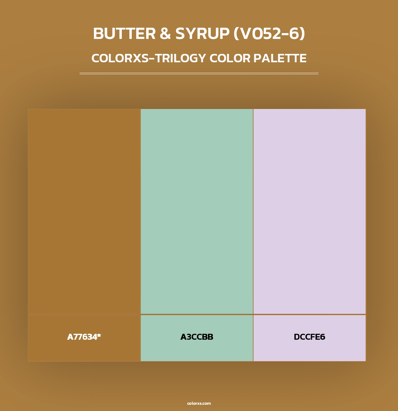 Butter & Syrup (V052-6) - Colorxs Trilogy Palette