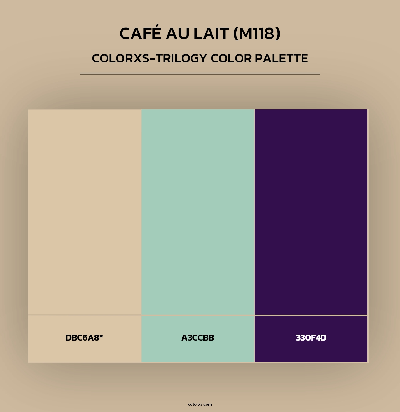 Café Au Lait (M118) - Colorxs Trilogy Palette