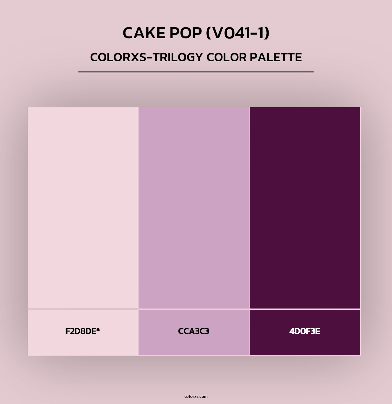 Cake Pop (V041-1) - Colorxs Trilogy Palette