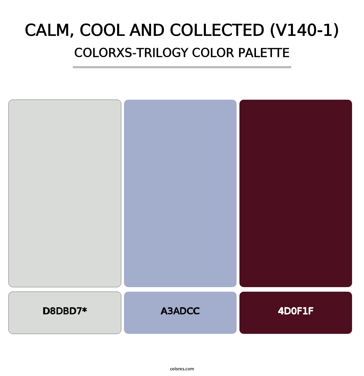 Calm, Cool and Collected (V140-1) - Colorxs Trilogy Palette