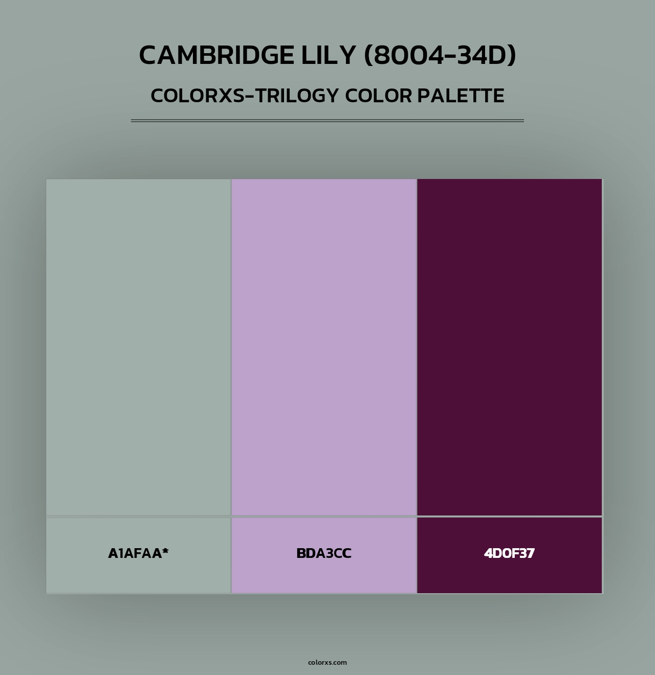 Cambridge Lily (8004-34D) - Colorxs Trilogy Palette
