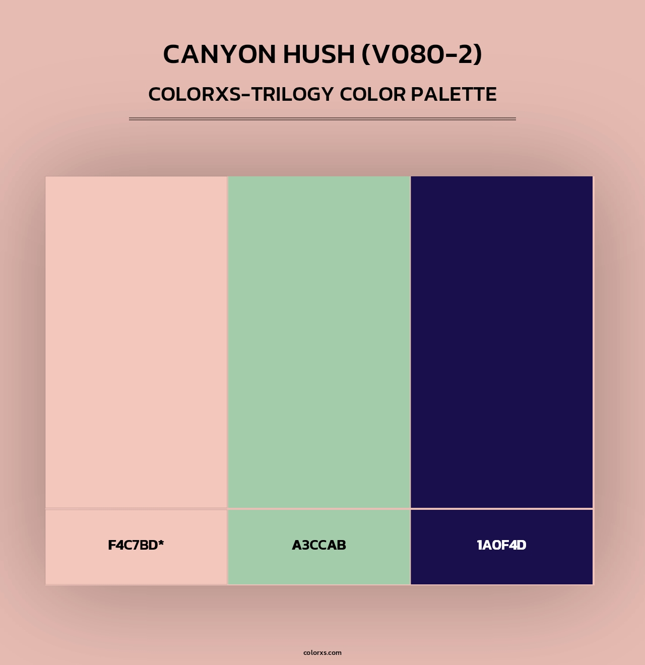 Canyon Hush (V080-2) - Colorxs Trilogy Palette