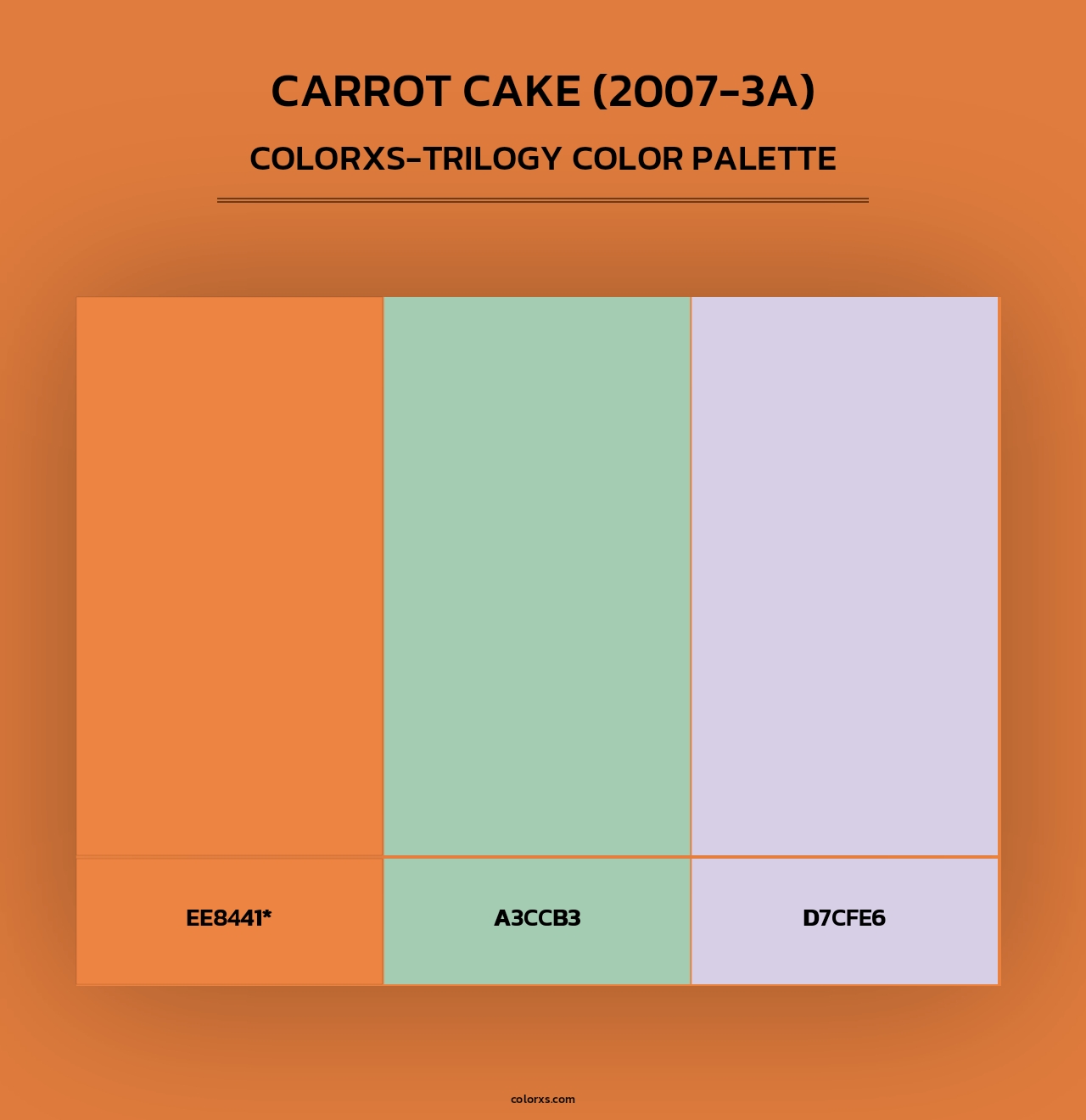 Carrot Cake (2007-3A) - Colorxs Trilogy Palette