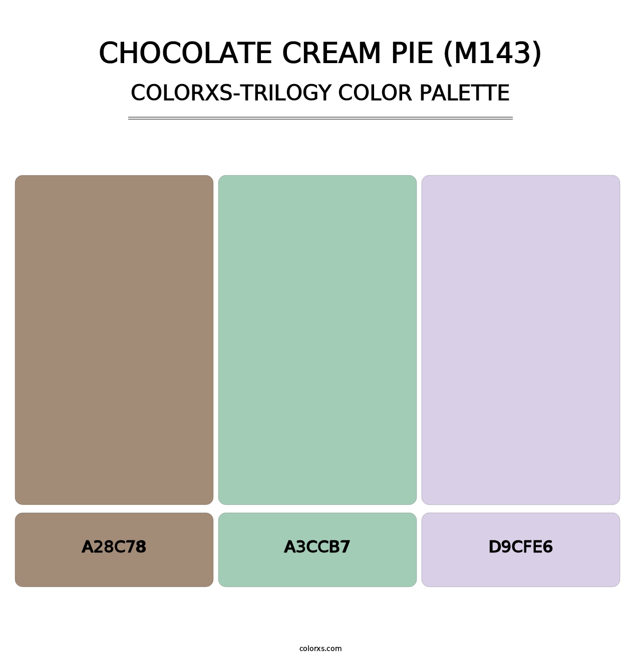 Chocolate Cream Pie (M143) - Colorxs Trilogy Palette