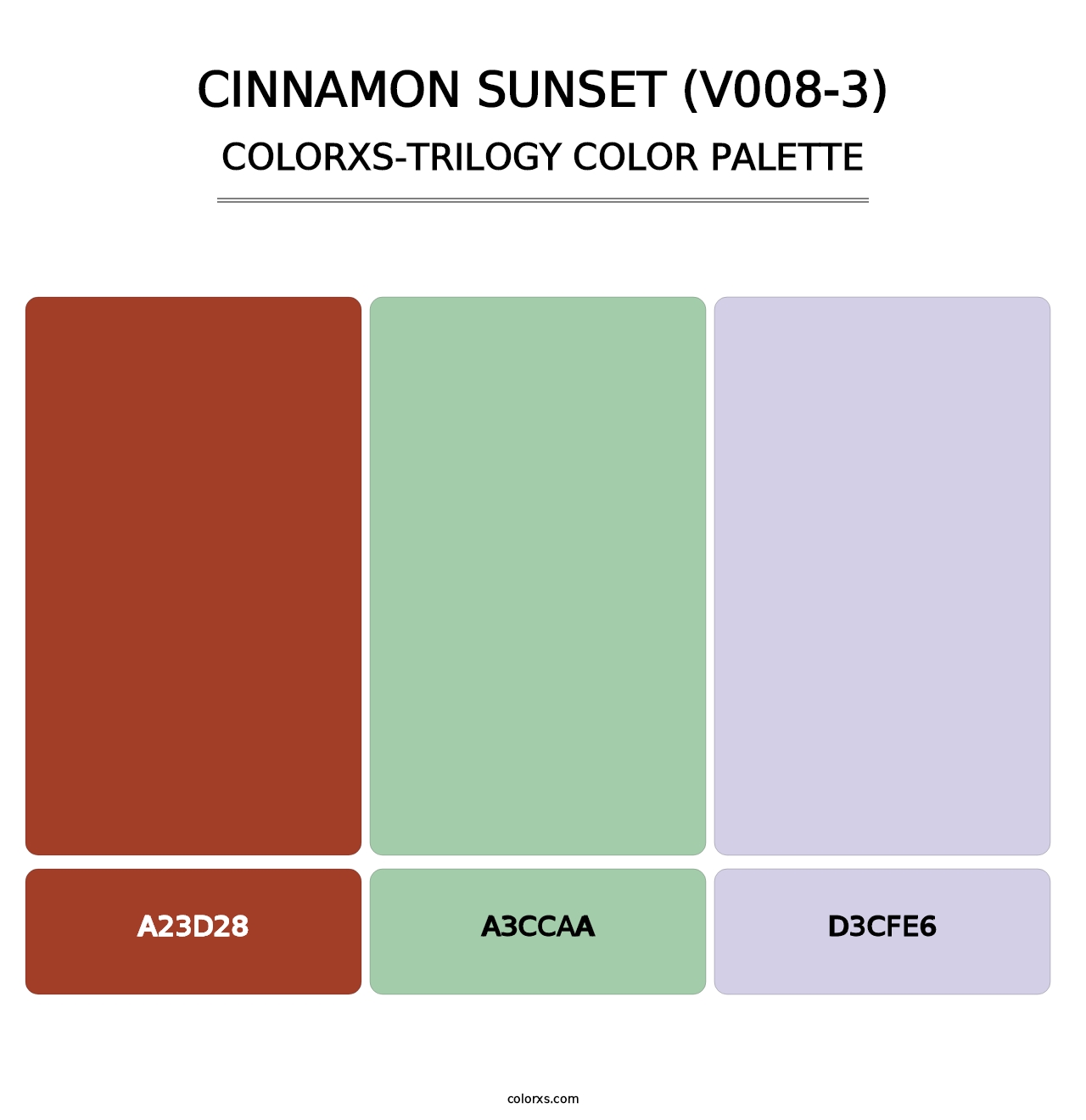 Cinnamon Sunset (V008-3) - Colorxs Trilogy Palette