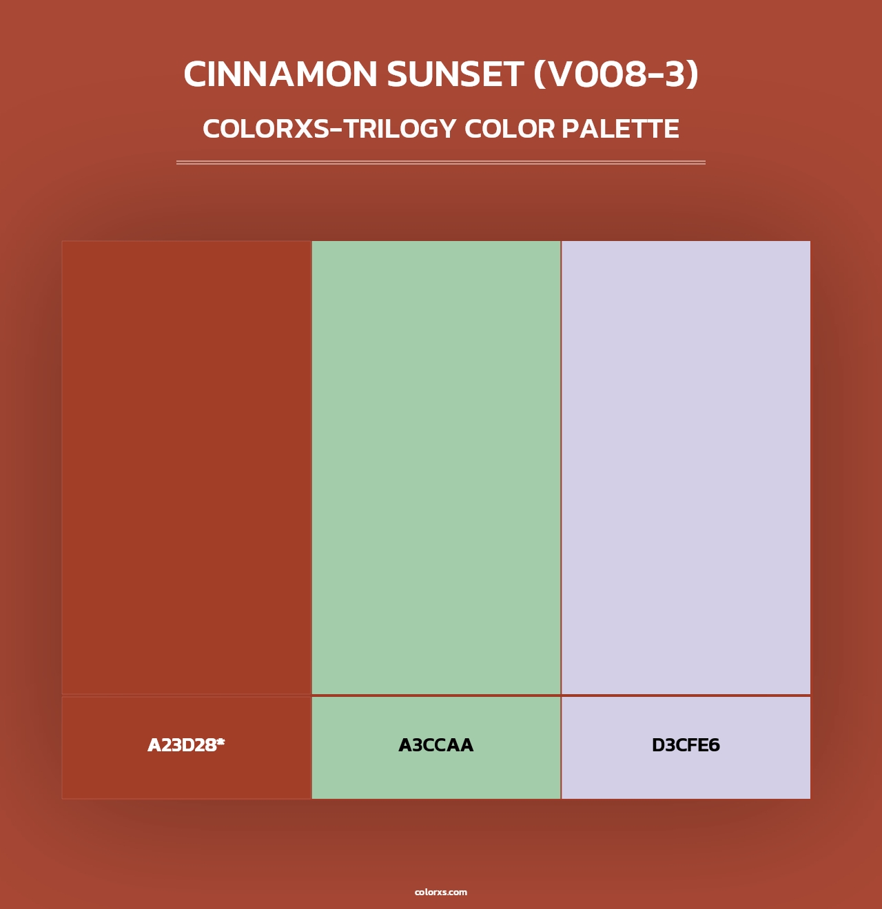 Cinnamon Sunset (V008-3) - Colorxs Trilogy Palette