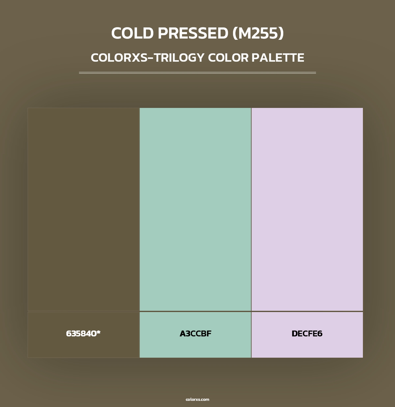 Cold Pressed (M255) - Colorxs Trilogy Palette