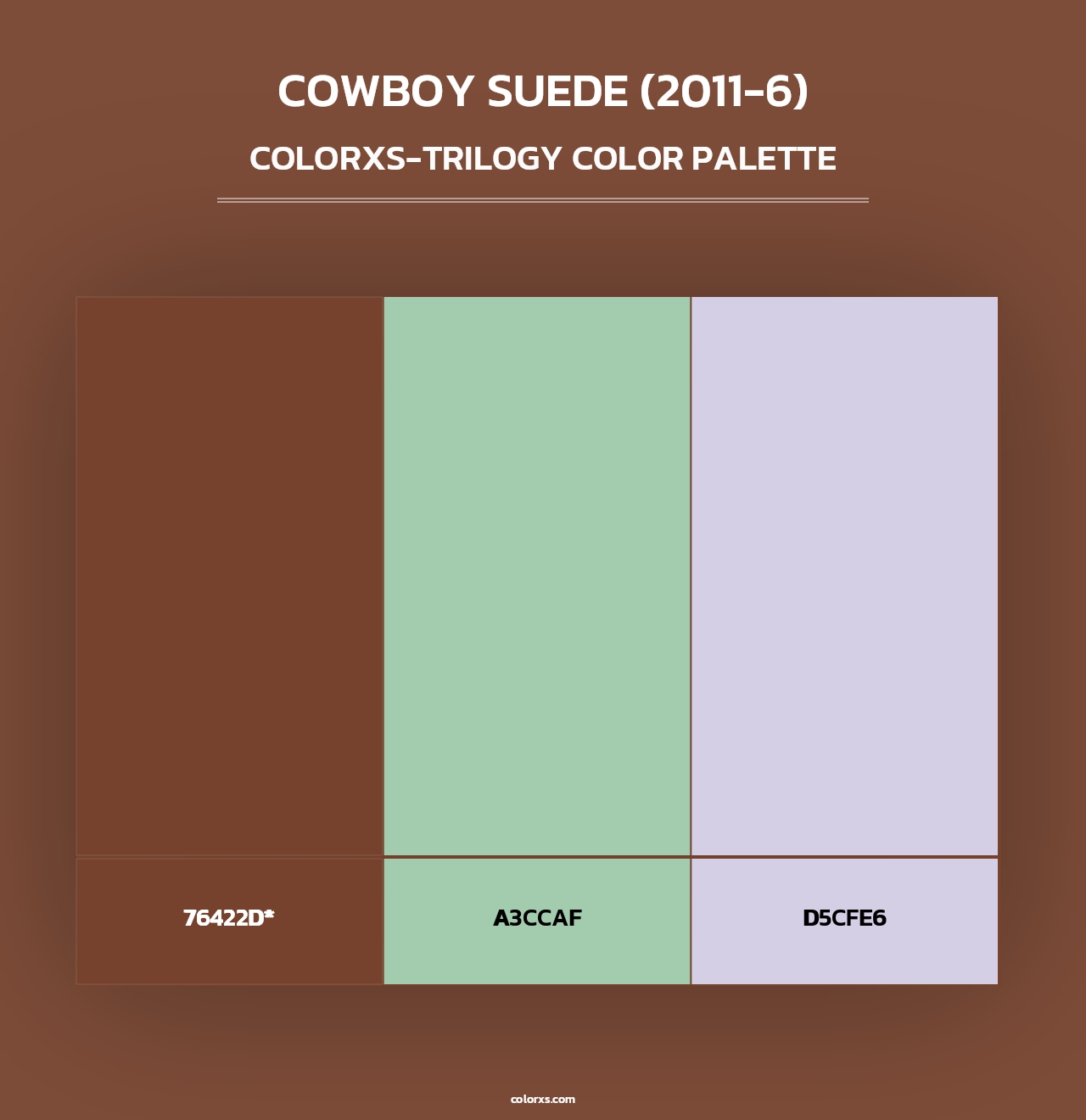 Cowboy Suede (2011-6) - Colorxs Trilogy Palette
