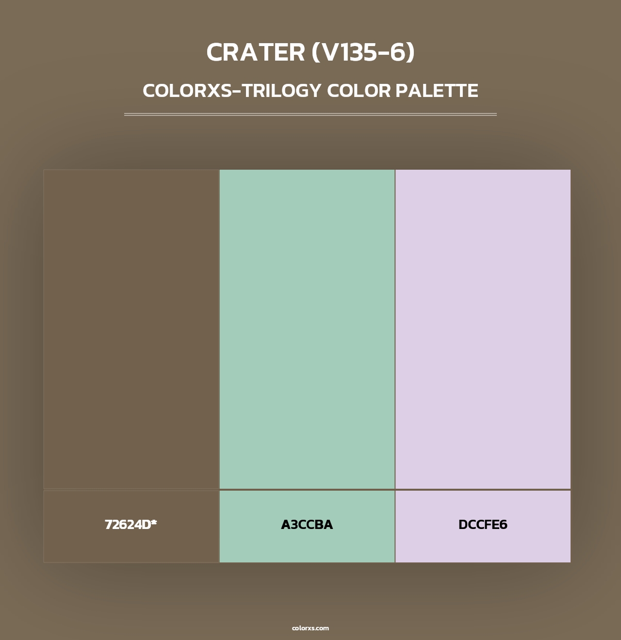 Crater (V135-6) - Colorxs Trilogy Palette