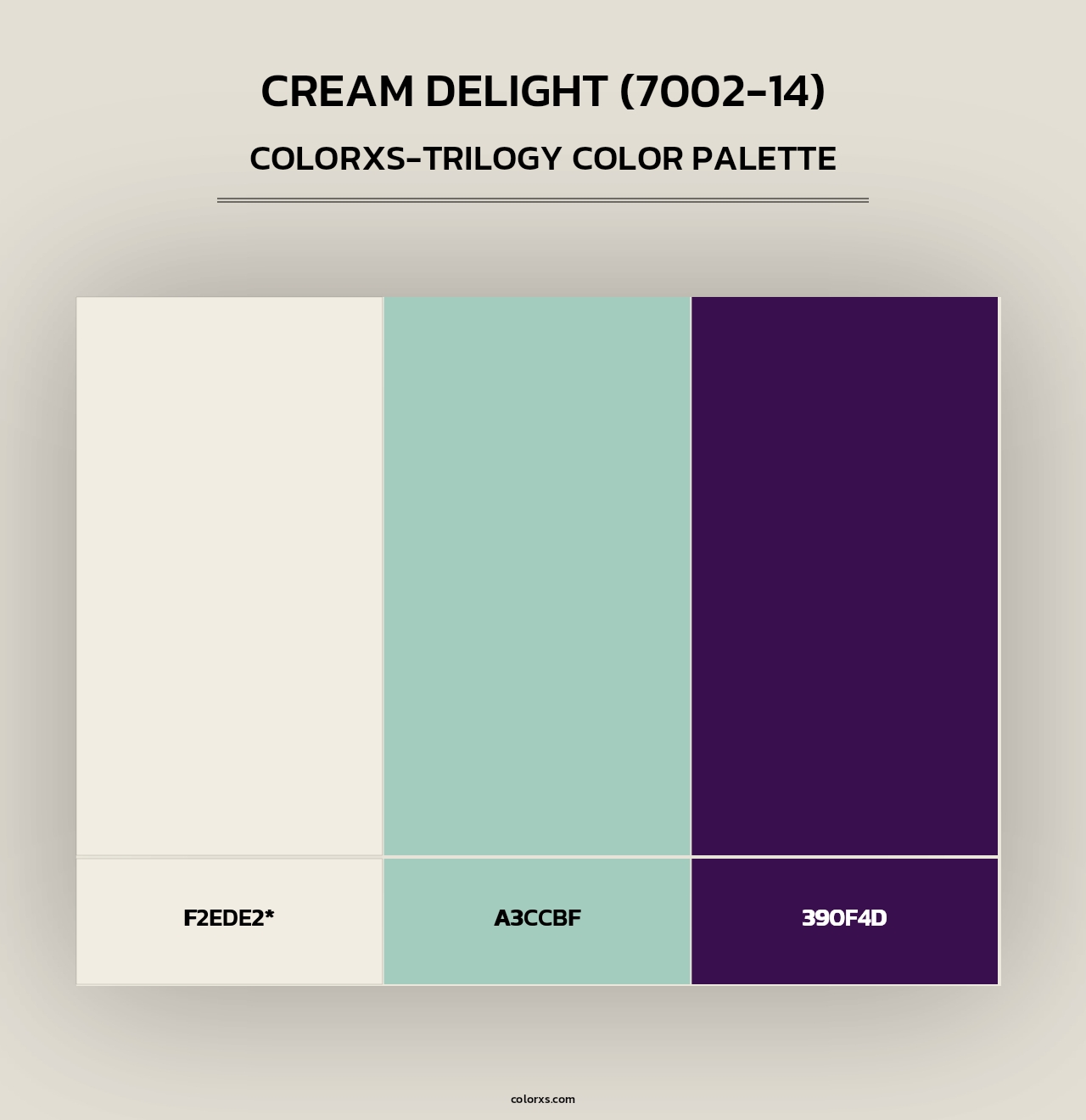 Cream Delight (7002-14) - Colorxs Trilogy Palette