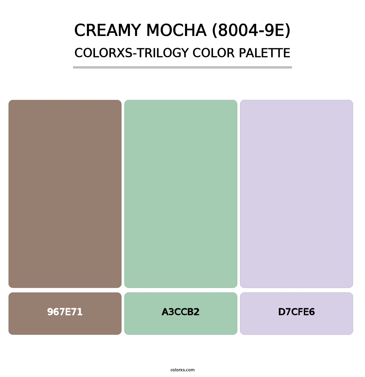 Creamy Mocha (8004-9E) - Colorxs Trilogy Palette
