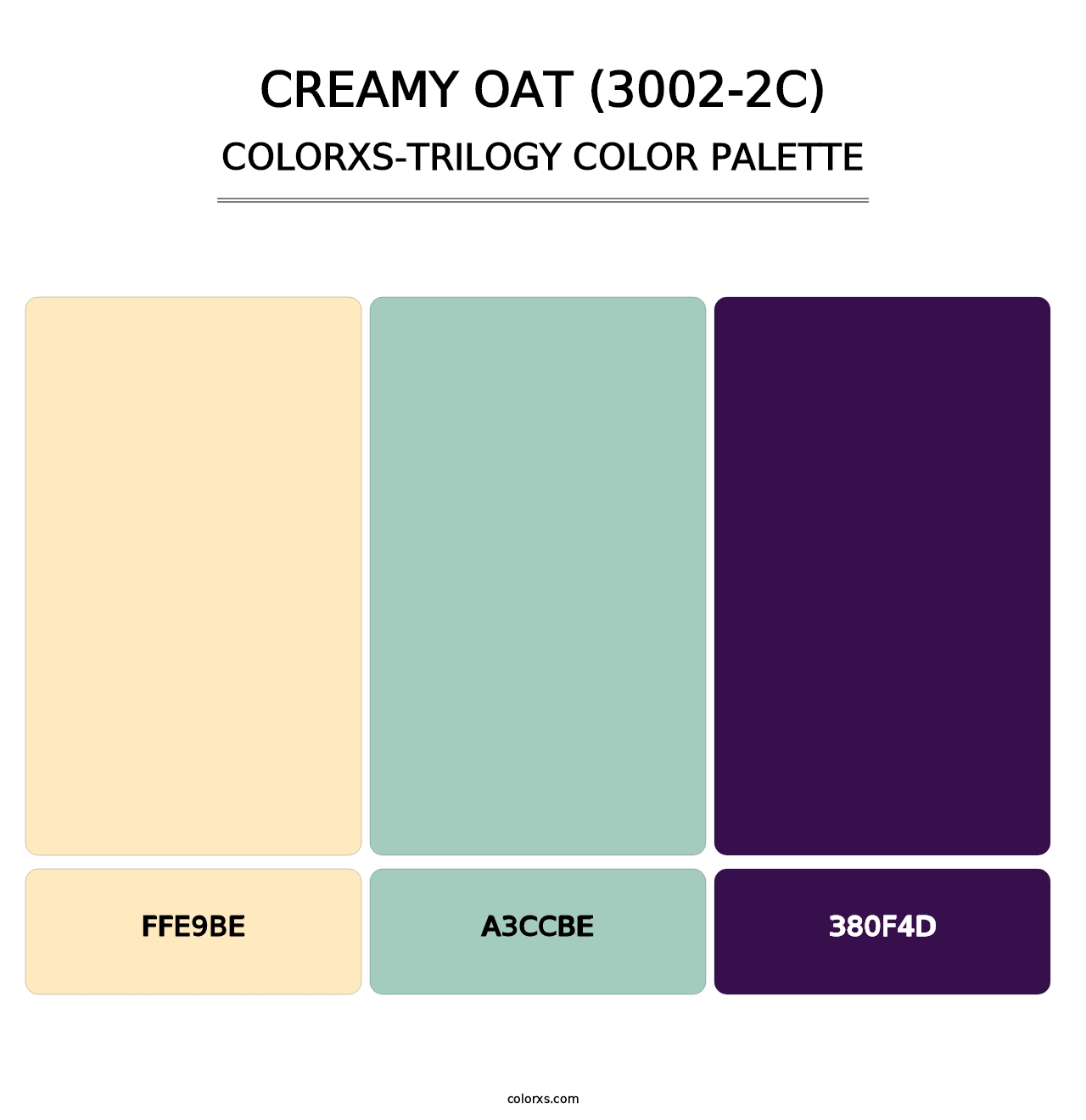 Creamy Oat (3002-2C) - Colorxs Trilogy Palette
