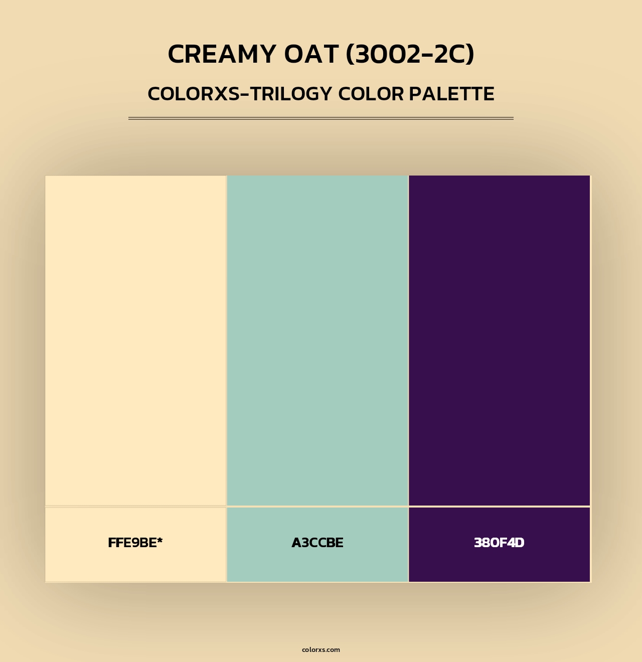 Creamy Oat (3002-2C) - Colorxs Trilogy Palette