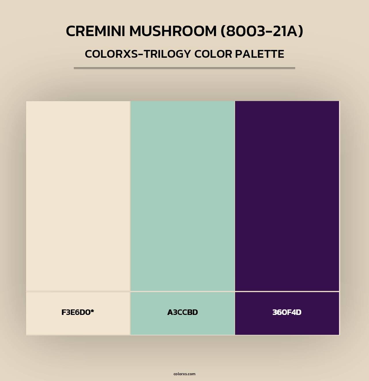 Cremini Mushroom (8003-21A) - Colorxs Trilogy Palette