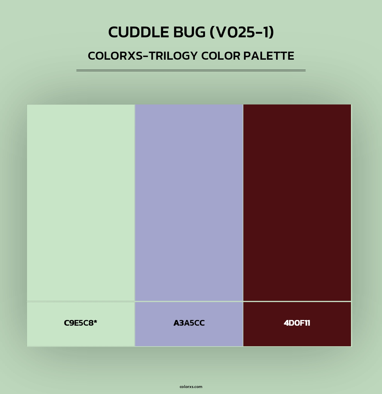 Cuddle Bug (V025-1) - Colorxs Trilogy Palette