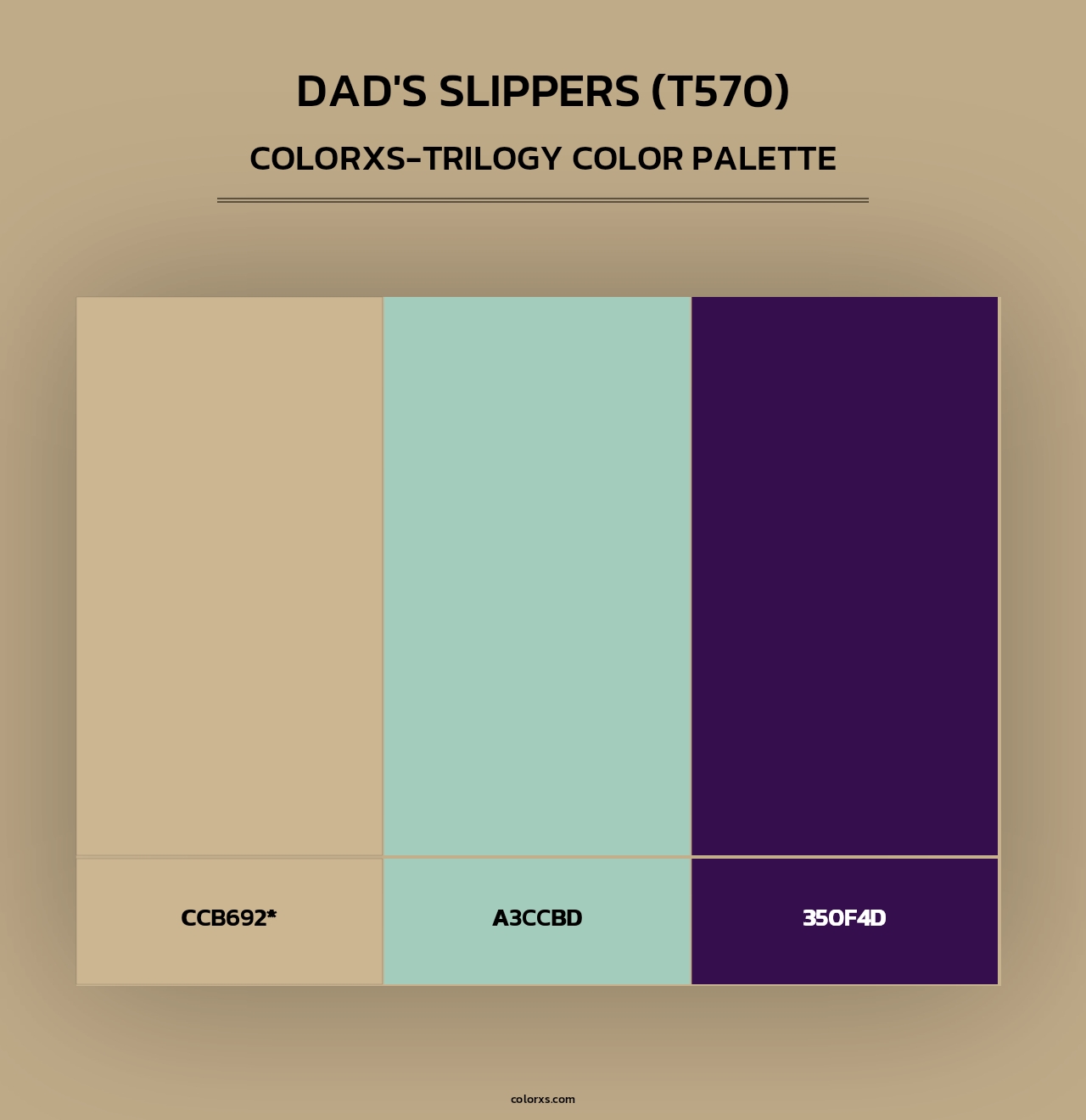 Dad's Slippers (T570) - Colorxs Trilogy Palette