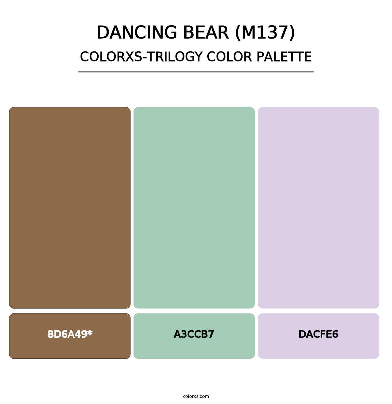 Dancing Bear (M137) - Colorxs Trilogy Palette