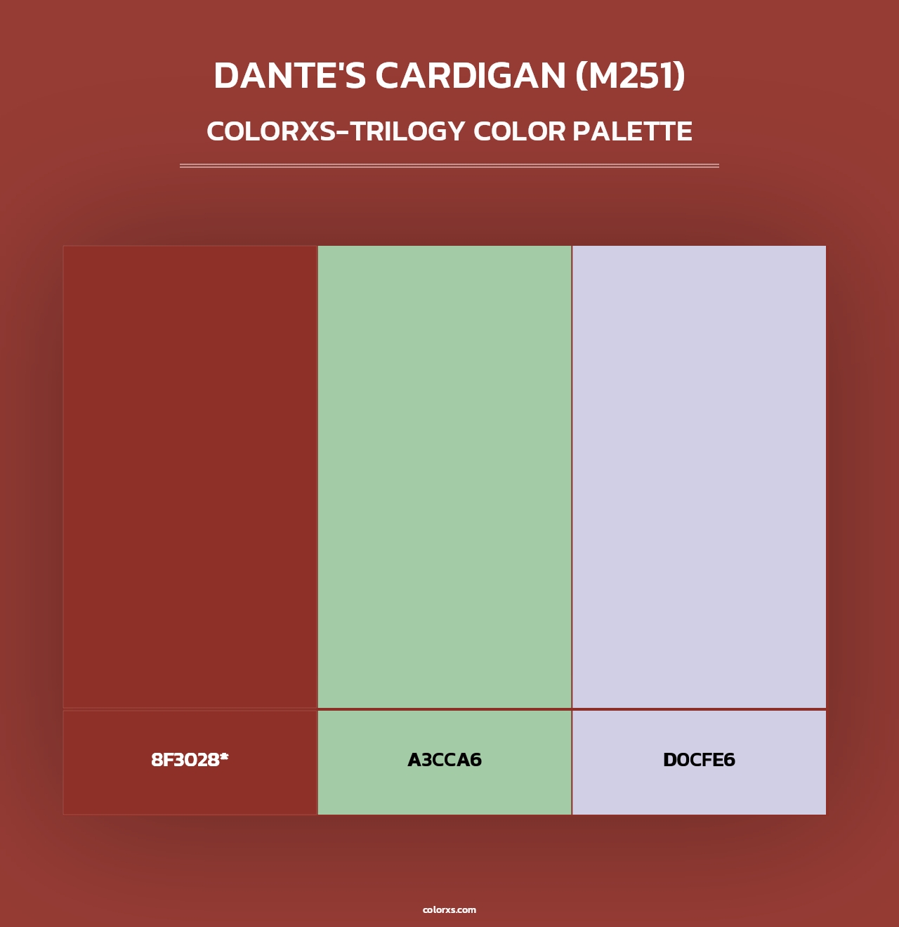 Dante's Cardigan (M251) - Colorxs Trilogy Palette