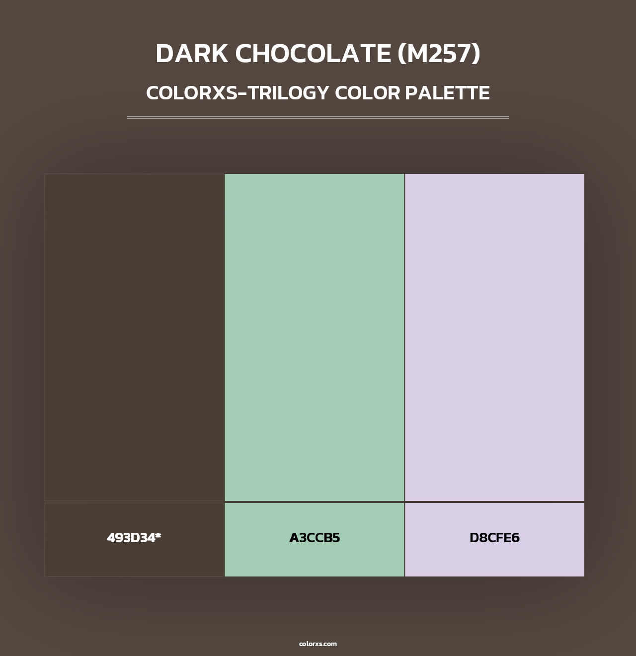Dark Chocolate (M257) - Colorxs Trilogy Palette